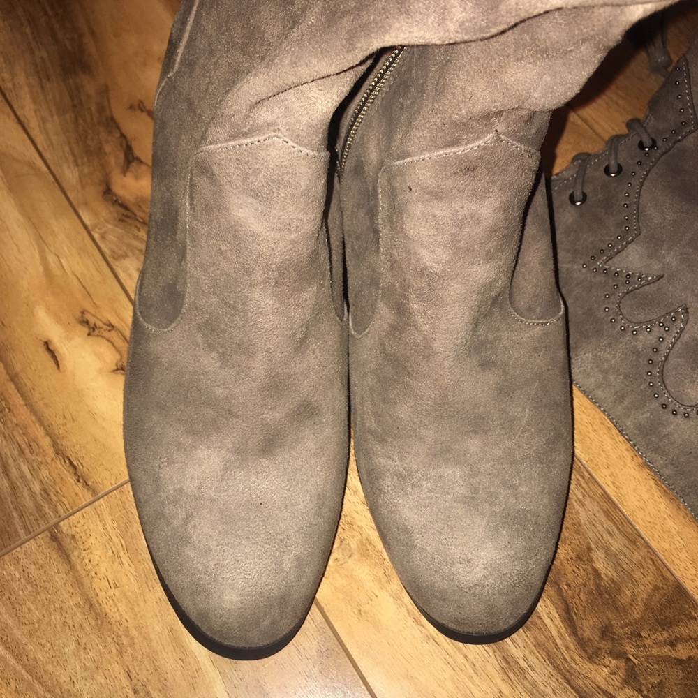 Francesca’s tan suede above the knee boots Sz 8.5 - Picture 6 of 8